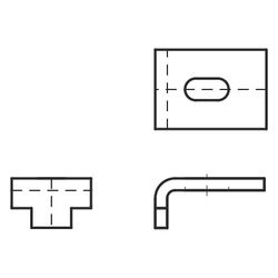 Walraven Strut Trägerklemmplatte plus, M10 40x55mm für Flanschstärke bis 10mm, Edelst... WALRAVEN-6571751 8712993551163 (Abb. 1)