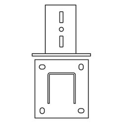Walraven Maxx Profilfuß BP100, 220x220x210mm für Maxx-Profil 100x100mm, feuerverzinkt... WALRAVEN-6581820 8719942049443 (Abb. 1)