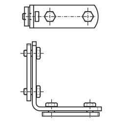 Walraven Schienenverbinder 90 Grad mit Schiebemutter, für RapidRail-Schienen, elektro... WALRAVEN-6583109 8712993284238 (Abb. 1)
