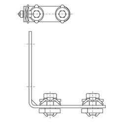 Walraven RapidRail Verbinder lang/lang 90 Grad, mit 2 Schiebemuttern vormontiert, ele... WALRAVEN-6584011 8712993314201 (Abb. 1)