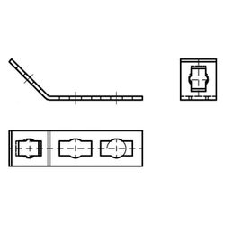 Walraven PushStrut Knopfverbinder 135 Grad flach, QW3/135, 112x40x50mm, elektrolytisc... WALRAVEN-6594005 8712993984510 (Abb. 1)