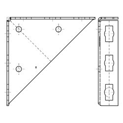 Walraven PushStrut Winkelkonsole 200x45x200mm, elektrolytisch verzinkt... WALRAVEN-6594025 8712993984589 (Abb. 1)