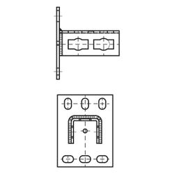 Walraven PushStrut Schienenfuß 41/52/62 113x100x130mm, elektrolytisch verzinkt... WALRAVEN-6594035 8712993181209 (Abb. 1)