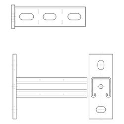Walraven RapidStrut Wandkonsole 21H BUP, Länge 300mm mit Schnittmarkierungen... WALRAVEN-66082130 8719942086677 (Abb. 1)
