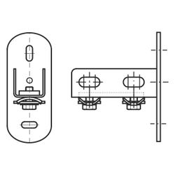 Walraven RapidRail Schienenfuß für Wand, Decken oder Boden, für Schiene 30x15/20/30mm... WALRAVEN-6617210 8719942022651 (Abb. 1)