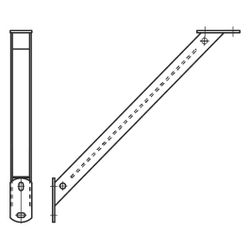Walraven Stützbalken 45 Grad 250mm Höhe für Strut, Edelstahl V4A... WALRAVEN-6627220 8712993284801 (Abb. 1)
