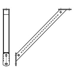 Walraven Stützbalken 45 Grad 350mm Höhe für Schiene WM 0/1/15/2/30, elektrolytisch ve... WALRAVEN-6628230 8712993072996 (Abb. 1)