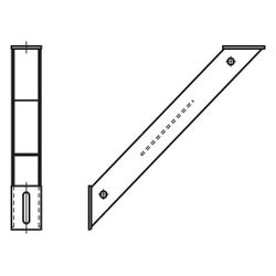 Walraven Strut Stützbalken 45 Grad, Verstärkungsstütze für Wandkonsole, BUP Stahl... WALRAVEN-66288530 8712993967087 (Abb. 1)