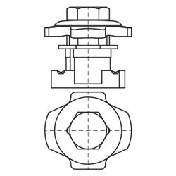 Walraven PushStrut Verschlussknopf QN41, 36x40x42mm M10, elektrolytisch verzinkt... WALRAVEN-66519910 8712993984695 (Abb. 1)