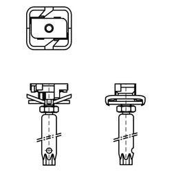 Walraven RapidStrut Kugelgelenksatz, Länge 80mm M8, elektrolytisch verzinkt... WALRAVEN-66530805 8712993443871 (Abb. 1)