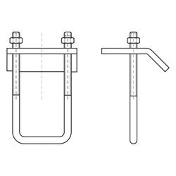 Walraven Strut Trägerklammer, M10 für Profil 41x51/62/82/41D für Flansch bis 20mm, f... WALRAVEN-66581721 8712993448722 (Abb. 1)