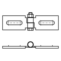Walraven Strut Gelenkverbinder lang/lang BUP, 80x80mm stufenlos verstellbar... WALRAVEN-66581823 8712993840052 (Abb. 1)