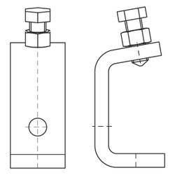 Walraven Strut Trägerklammer Typ C, M12 für Profil 41x41/21D, elektrolytisch verzink... WALRAVEN-66583736 8712993189311 (Abb. 1)