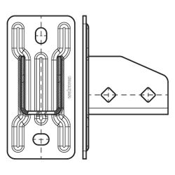 Walraven Strut Schienenfuß G2 für Strut-Schiene bis 82mm Höhe, elektrolytisch verzin... WALRAVEN-66583804 8712993196333 (Abb. 1)