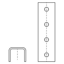 Walraven Strut Längsverbinder U-Form, 4xLoch 12mm für 41x21, Edelstahl V4A... WALRAVEN-66587121 8719942028349 (Abb. 1)