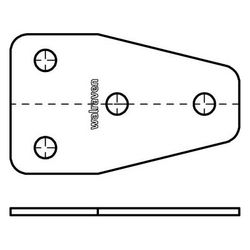 Walraven Strut Schienenverbinder T flach, 131x80mm mit 4-Loch 12, Edelstahl 1.4404... WALRAVEN-66587301 8719942028646 (Abb. 1)