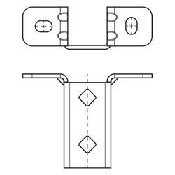 Walraven Strut Schienenfuß T-Form, 138x45x100mm, Edelstahl 1.4401... WALRAVEN-66587361 8719942029087 (Abb. 1)