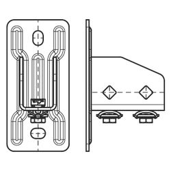 Walraven RapidStrut Schienenfuß G2, für Strut bis Höhe 82mm, Edelstahl... WALRAVEN-665875400 8719942017657 (Abb. 1)