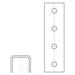 Walraven Strut Längsverbinder U-Form BUP, 4xLoch 12mm für 41x41/41D/62/62D/82, Stahl... WALRAVEN-66588141 8712993930357 (Abb. 1)