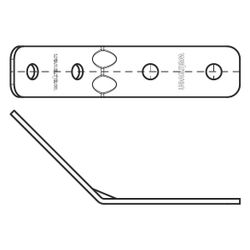 Walraven Strut Schienenverbinder 135 Grad, 103x93mm lang/lang 4-Loch, BUP Stahl... WALRAVEN-66588256 8712993196272 (Abb. 1)