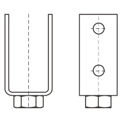 Walraven Strut Adapter für HD-Rohrschellen BUP1000 1/2", Länge 50mm... WALRAVEN-66588290 8719942088558 (Abb. 1)