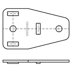 Walraven Strut Schienenverbinder T flach, 131x80mm für T-Konstruktionen, BUP Stahl... WALRAVEN-66588301 8712993196296 (Abb. 1)