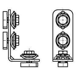 Walraven RapidStrut Schienenverbinder G2, 90 Grad 62x103mm kurz/lang 3 Schiebemutte... WALRAVEN-665885203 8712993976348 (Abb. 1)