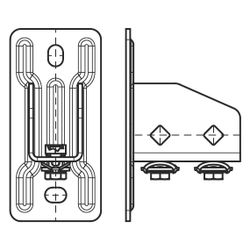 Walraven RapidStrut Schienenfuß G2, für 41x21-82mm vormontiert, BUP Stahl... WALRAVEN-665885400 8712993196340 (Abb. 1)