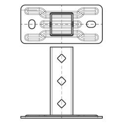 Walraven Strut Schwerlast-Schienenfuß, Vierkantprofil für Schiene 41x41/21D, BUP Sta... WALRAVEN-66588641 8712993196319 (Abb. 1)