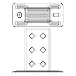 Walraven Strut Schwerlast-Schienenfuß, Vierkantprofil für Schiene 41x82/41D, BUP Sta... WALRAVEN-66588682 8712993196326 (Abb. 1)