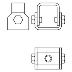 Walraven Strut Universalgelenk, 2x Loch 13mm verstellbar bis 90 Grad, BUP... WALRAVEN-66588818 8712993930333 (Abb. 1)