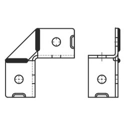 Walraven Strut Schienenverbinder 2D 90 Grad, 105x105x45mm 2x2-Loch 13mm, Edelstahl 1... WALRAVEN-66597914 8719942006002 (Abb. 1)