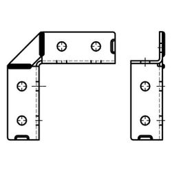Walraven Strut Schienenverbinder 2D 90 Grad, 154x154x45mm 4x4-Loch 13mm, BUP Stahl... WALRAVEN-66598918 8712993181513 (Abb. 1)