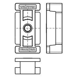 Walraven Gleitstück GFRP M10 BUP, 70x35x21mm für viele RapidStrut Schienen... WALRAVEN-6662810 8712993177523 (Abb. 1)