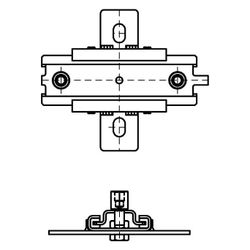 Walraven Gleitlager ES-2MV M10/M12 doppelt, für axiale Verschiebung, POM, Stahl elekt... WALRAVEN-6663210 8712993076239 (Abb. 1)