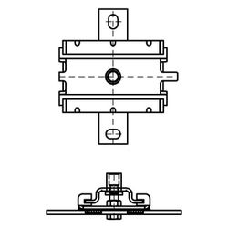 Walraven Gleitlager ES-1MV M12/M16 einzeln, für axiale Verschiebung, POM, Stahl elekt... WALRAVEN-6663416 8712993936632 (Abb. 1)