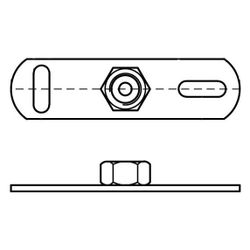 Walraven Grundplatte 670, Innengewinde M8 Länge 80mm 4-fach angeschweißte Mutter, ele... WALRAVEN-6703008 8712993003235 (Abb. 1)
