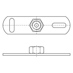 Walraven Grundplatte widerstandsgeschweißt, Innengewinde M8 Länge 145mm 4-fach, elekt... WALRAVEN-6713008 8712993431687 (Abb. 1)