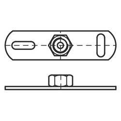 Walraven Grundplatte CO2-geschweißt, Innengewinde M16 Länge 145mm, elektrolytisch ver... WALRAVEN-6719016 8712993285105 (Abb. 1)