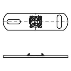 Walraven Grundplatte CO2-geschweißt, Innengewinde 1" Länge 145mm, elektrolytisch verz... WALRAVEN-6719033 8712993285136 (Abb. 1)