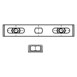 Walraven Duplo Montageplatte, 146,4x20x2mm, 2x M8 Abstand 90-130mm, PP, Stahl elektro... WALRAVEN-6743002 8712993006809 (Abb. 1)