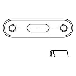 Walraven Duplo Schellen-Grundplatte, 105x20x5mm, 2x Innengewinde M8 Abstand 85mm, Sta... WALRAVEN-6748085 8712993285228 (Abb. 1)