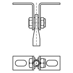 Walraven Dachaufhängeelement M8, stufenlose Befestigung an Schrägdächern, Stahl elekt... WALRAVEN-6788008 8712993285280 (Abb. 1)