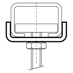 Walraven Unterlegscheibe U-förmig, 25x28x10,5mm Innendurchmesser 9mm, für Schiene WM0... WALRAVEN-6535008 8712993011889 (Abb. 1)