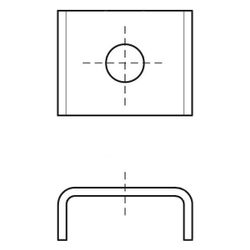 Walraven Unterlegscheibe U-förmig, 30x34,5x11mm Innendurchmesser 12,5mm, für RapidRai... WALRAVEN-6537813 8712993060795 (Abb. 1)
