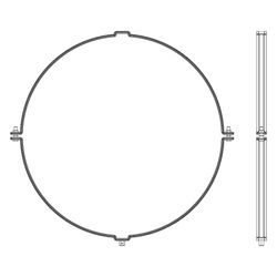 Walraven Aero Lüftungsschelle 450mm M8/M10, fixierte TPE-Schallschutzeinlage, Stahl s... WALRAVEN-4115450 8712993769995 (Abb. 1)