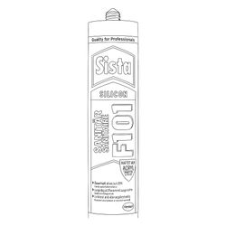 Walraven Sista Silikon F101 Sanitär, sauervernetzend pilzhemmend, Weiß, 300ml... WALRAVEN-HE-L31WS 4015000078498 (Abb. 1)