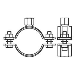 Walraven Schwerlastschelle HD500 M8/M10, 37-42mm Zweischraubenschelle, Schwarz... WALRAVEN-3303B042 8719942066464 (Abb. 1)