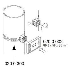 Walraven Schilderhalter IKS-2000, 89,3x58x35mm -15 bis 80 Grad C für Lochband, PP/PA,... WALRAVEN-0200002 8712993265428 (Abb. 1)