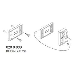 Walraven Schilderhalter IKS-2000, 89,3x58x35mm -15 bis 80 Grad C selbstklebend ohne S... WALRAVEN-0200008 8712993296996 (Abb. 1)